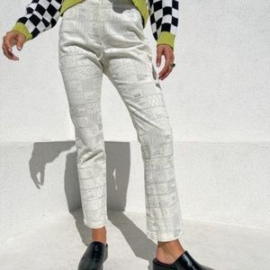 Paloma Wool Patterned Off White Pants